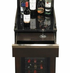 Cortina Wine Curio in Espresso - Classic Flame - DC995E451-1819