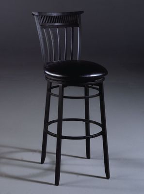 Counter Bar Stool - Cottage Swivel Counter Stool in Rubbed Black - 4366-826