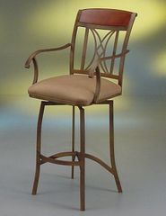 Counter Bar Stool - Cozumel Arm Swivel Counter Seat Height Barstool in Autumn Rust - Pastel - CZ217-AR-26