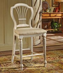 Counter Bar Stool - Wilshire Non-Swivel Counter Stools in Antique White (Set of 2) - Hillsdale Furniture - 4508-806
