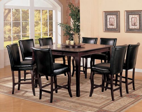 Counter Height Dining Table and Stool Set in Dark Cherry - Coaster