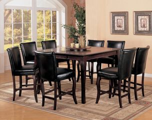 Counter Height Dining Table and Stool Set in Dark Cherry - Coaster