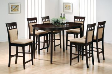 Counter Height Table and Stool Set 1 in Rich Cappuccino - Coaster