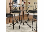 Counter Height Table with Round Glass Top - Coaster
