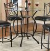 Counter Height Table with Round Glass Top - Coaster