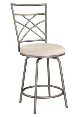 Counter Stool - Antique Gold Accented Pewter - Powell Furniture - 600-430