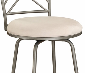 Counter Stool - Antique Gold Accented Pewter - Powell Furniture - 600-430