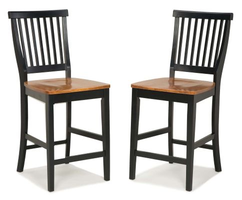 Counter Stool in Black/Oak - 5003-89