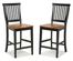 Counter Stool in Black/Oak - 5003-89