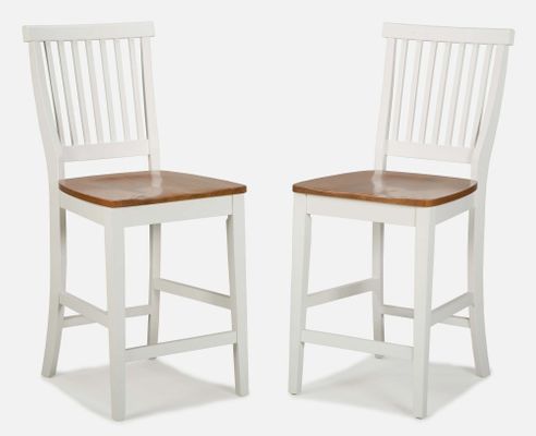 Counter Stool in White/Oak - 5002-89