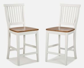 Counter Stool in White/Oak - 5002-89