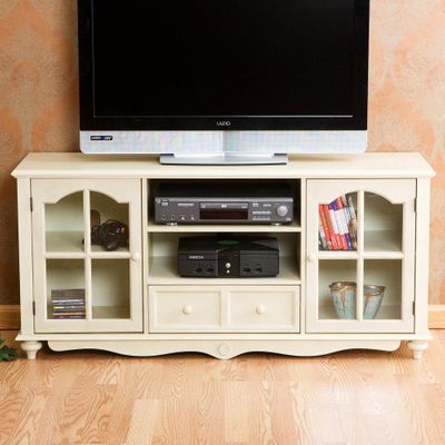 Coventry Large TV Console in Antique White - Holly & Martin
