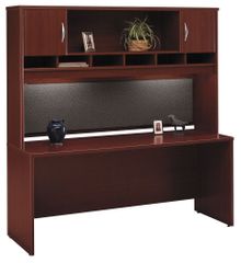 Credenza 72" and Hutch Set 1 - Series C Mahogany Collection - Bush Office Furniture - WC36726-66