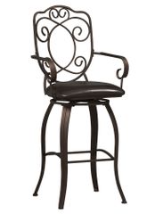 Crested Back Bar Stool 30" - Linon Furniture - 02787MTL-01-KD-U