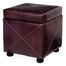 Croc-Textured Storage Ottoman - IMAX - 6196