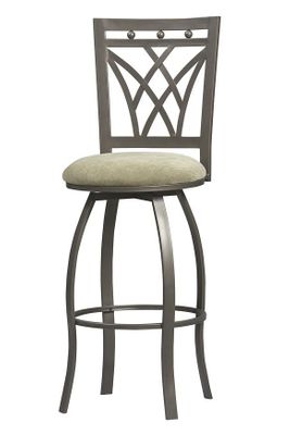 Crown Back Bar Stool - Linon Furniture - 02721MTL-01-KD-U