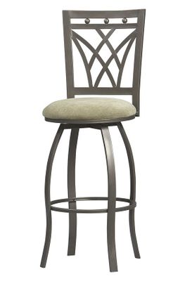 Crown Back Counter Stool - Linon Furniture - 02720MTL-01-KD-U
