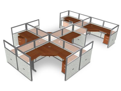 Cubicle Panel System, 2X3 Layout, 47