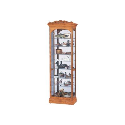 Cumberland Curio Cabinet in Golden Oak - Howard Miller