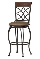 Curves Back Bar Stool - Linon Furniture - 02729MTL-01-KD-U