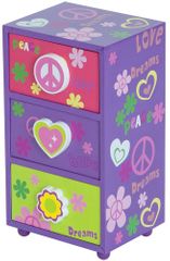 Daisy Peace & Love Jewelry Box in Purple - 80826