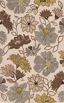Dalyn Ambiance Flowers Area Rug in Ivory - AB110