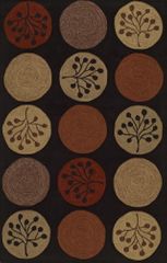 Dalyn Studio Tufted Black Circles Area Rug - SD42BK