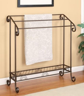 Dark Bronze Metal Towel Rack - 900833