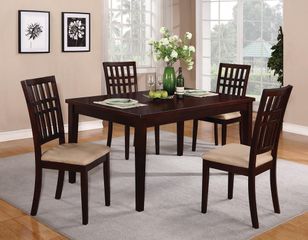 Dark Cherry Dining Set with 4 Chairs - 103341