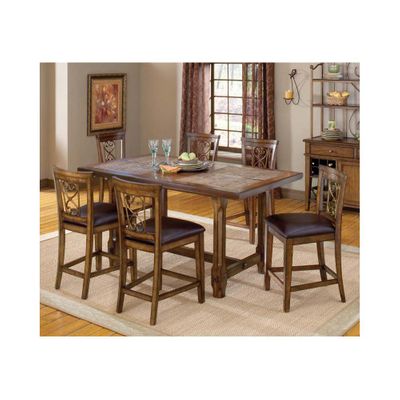 Dark Chestnut Villagio 7-Piece Counter Dining Set - Hillsdale