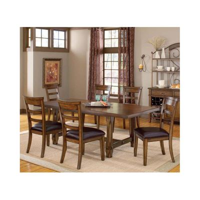 Dark Chestnut Villagio 7-Piece Dining Set - Hillsdale