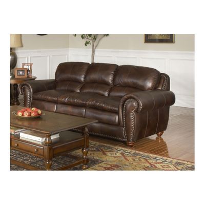 Dawson Dark Walnut Leather Sofa - Largo - LARGO-ST-F2455-401