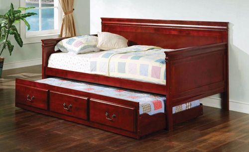 Daybed - Daybed with Trundle in Cherry - Coaster - 300036CH