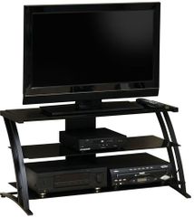 Deco Panel TV Stand Black / Black - Sauder Furniture - 408559
