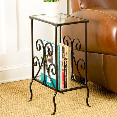 Decorative Metal Magazine Table - Holly and Martin