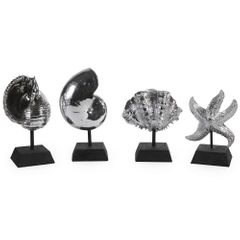 Decorative Silver Shells (Set of 4) - IMAX - 1403-4