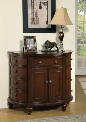 Demilune Accent Cabinet in Walnut - 950005
