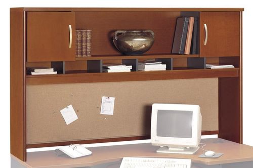 Desk Hutch 72 inch 2 Door - Series C Auburn Maple Collection - Bush Office Furniture - WC48566