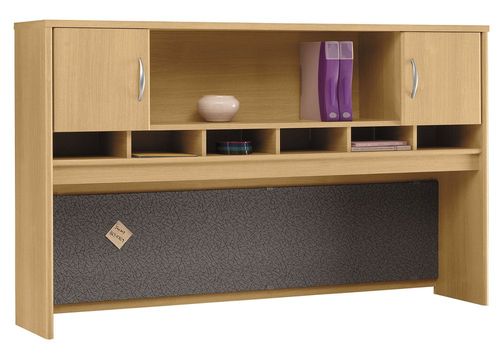 Desk Hutch 72 inch 2 Door - Series C Light Oak Collection - Bush Office Furniture - WC60366