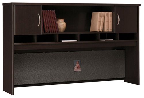 Desk Hutch 72 inch 2 Door - Series C Mocha Cherry Collection - Bush Office Furniture - WC12966