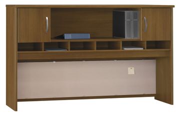 Desk Hutch 72 inch 2 Door - Series C Warm Oak Collection - Bush Office Furniture - WC67566