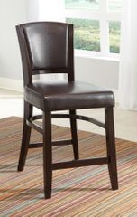 Dining 1036 25" Counter Stool in Brown - Set of 2 - 103689BRN