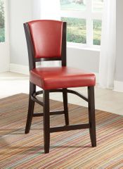 Dining 1036 25" Counter Stool in Red - Set of 2 - 103689RED