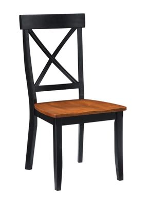 Dining Chair (Set of 2) in Black / Cottage Oak - Home Styles - 5168-802