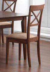 Dining Chair with Cross Back Design (Set of 2) in Walnut - Coaster
