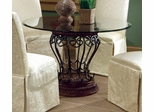 Dining Table with Glass Top in Terracotta - Coaster