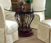 Dining Table with Glass Top in Terracotta - Coaster