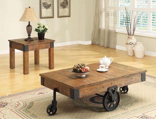 Distressed 2PC Coffee and End Table Set - 701457