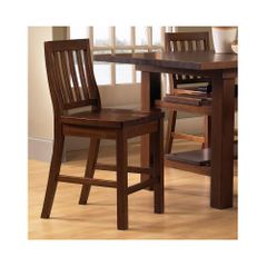 Distressed Chestnut Outback Non-Swivel Counter Stool - Set Of 2 - Hillsdale