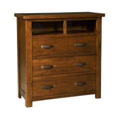 Distressed Chestnut Outback TV Chest - Hillsdale